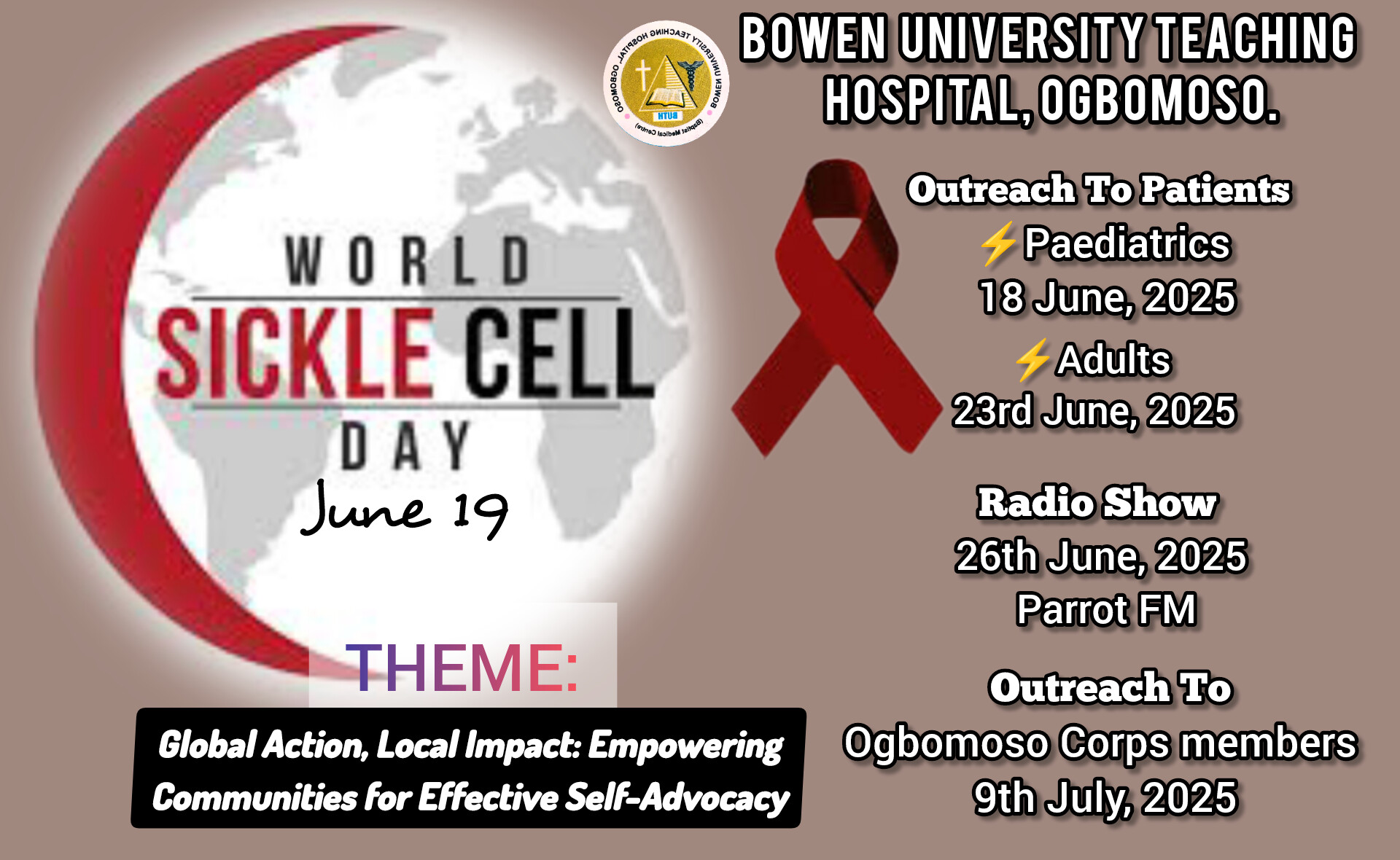 WORLD SICKLE CELL DAY – JUNE 19
